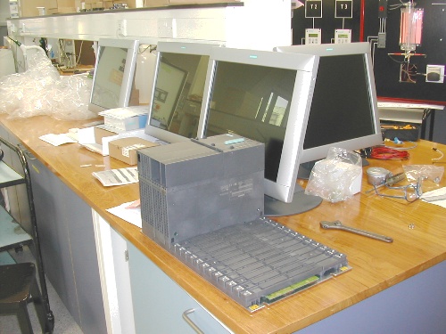 Siemens controller and computer screens.